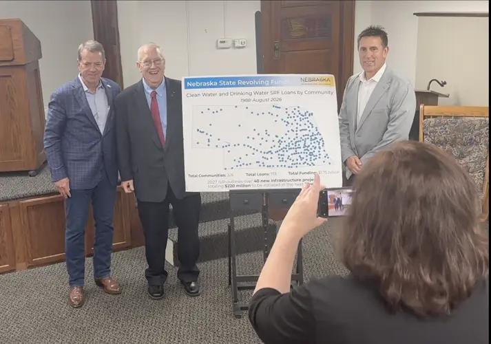 Pillen highlights state's drinking water fund as Plattsmouth rebounds from flooding
