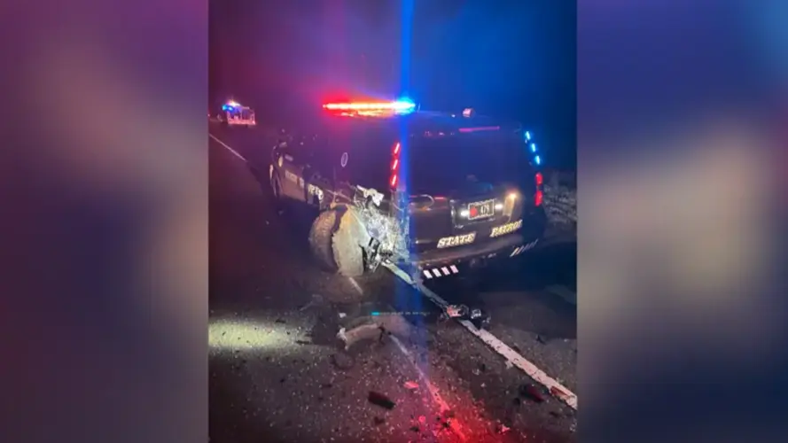 Accidente en la I-80 al oeste de Maxwell provoca un incendio y un segundo choque en el que se vio involucrado un agente estatal