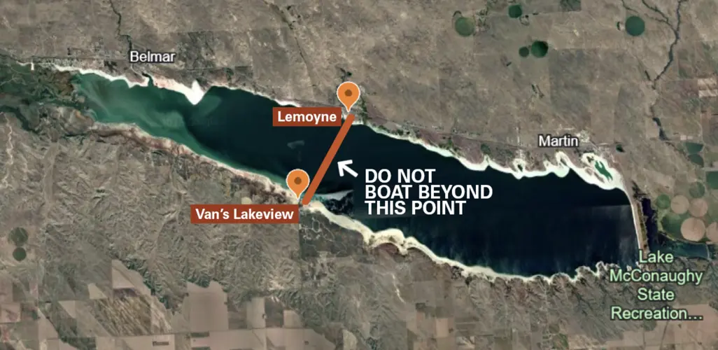 Lake MacConaughy's last public boat ramp closed due to low water levels