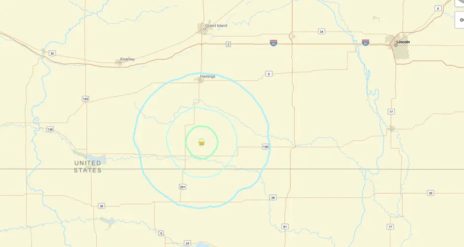 Earthquake shakes parts of southeast Nebraska, Sunday afternoon