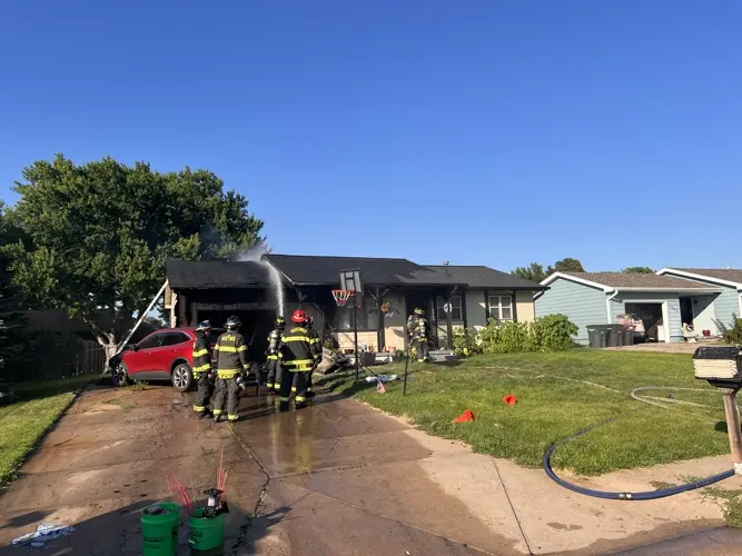 Garage heavily damaged in Hastings house fire