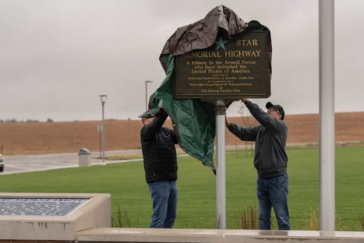 Federated Garden Clubs of Nebraska Dedicates New Blue Star Memorial at Sidney Westbound Rest Area