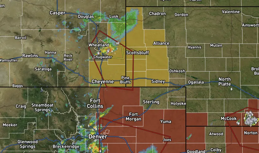 Severe thunderstorm watch issued for Nebraska Panhandle, southeast Wyoming; hail to 2 inches, 70 mph winds possible