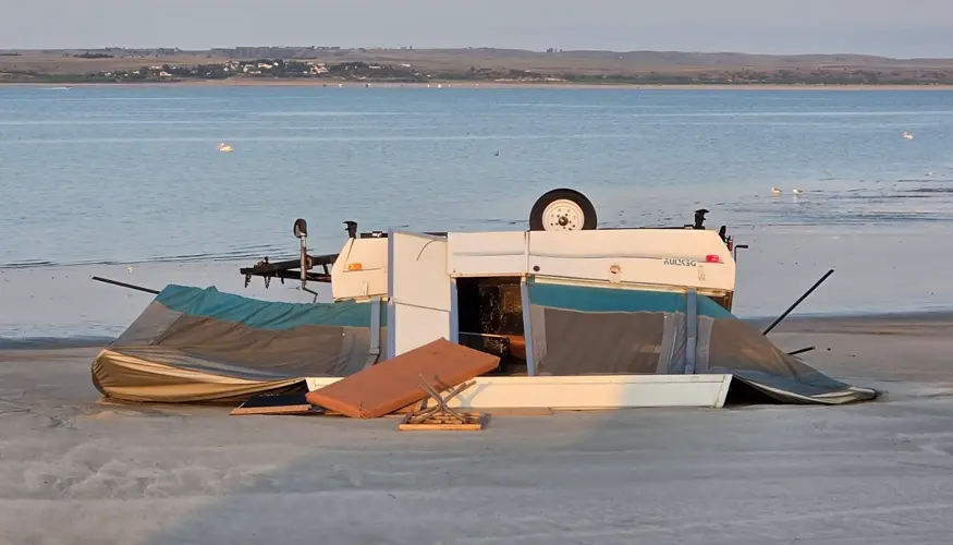 Storm leaves behind damage at Lake McConaughy, Lake Ogallala