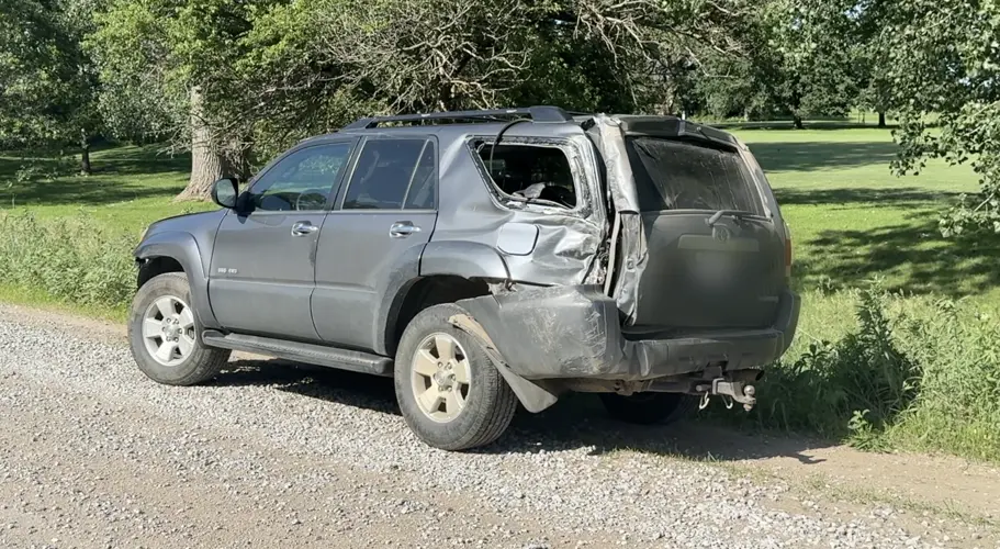 SUV ends up on golf course after crash in Gage County