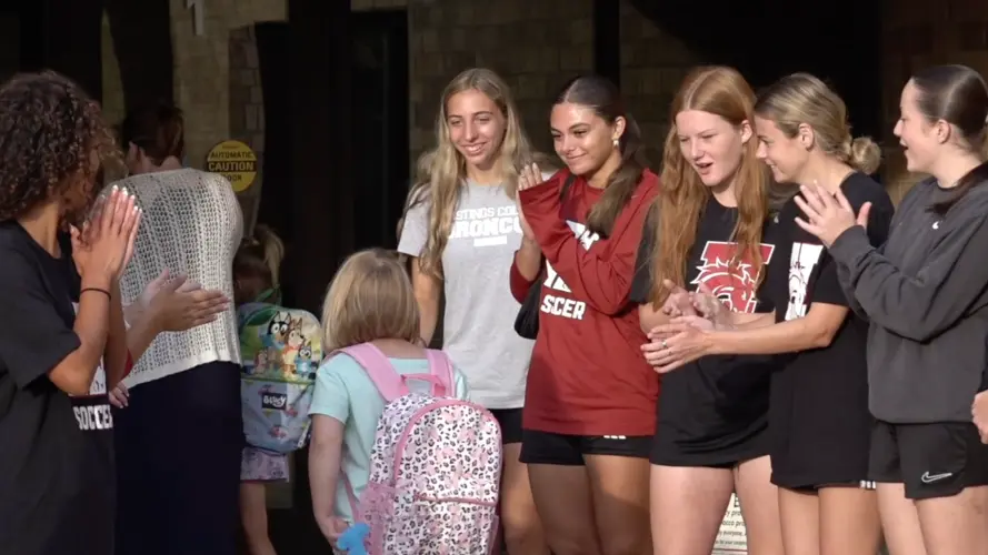 Hastings College Athletes Welcome Students on First Day of School