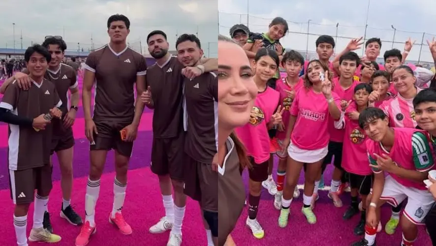 ¡De las redes a la cancha! Famosos se unen en una reta de fútbol con causa