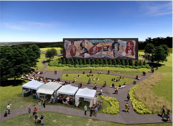 Historic Pershing Mural restoration reaches milestone in Lincoln