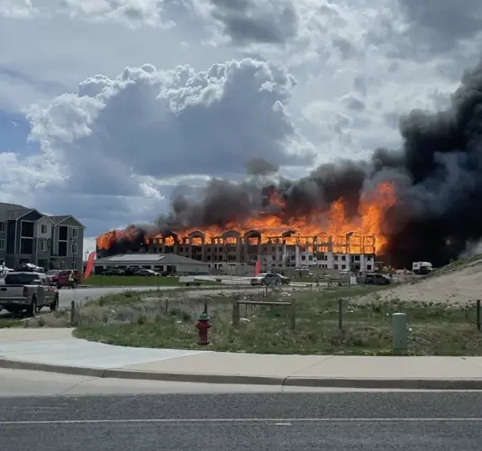 Fire damages apartment building under construction in Cheyenne