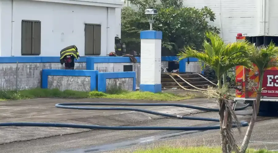 Fire at old Public Health facility in Mangilao