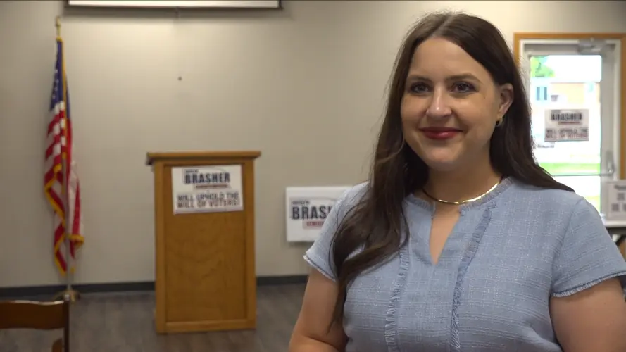 AG Democratic candidate Jocelyn Brasher stops in Norfolk during campaign tour
