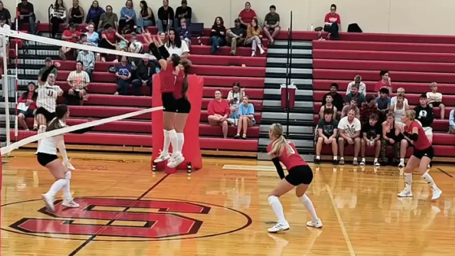 Lady Raiders Sweep Home Triangular