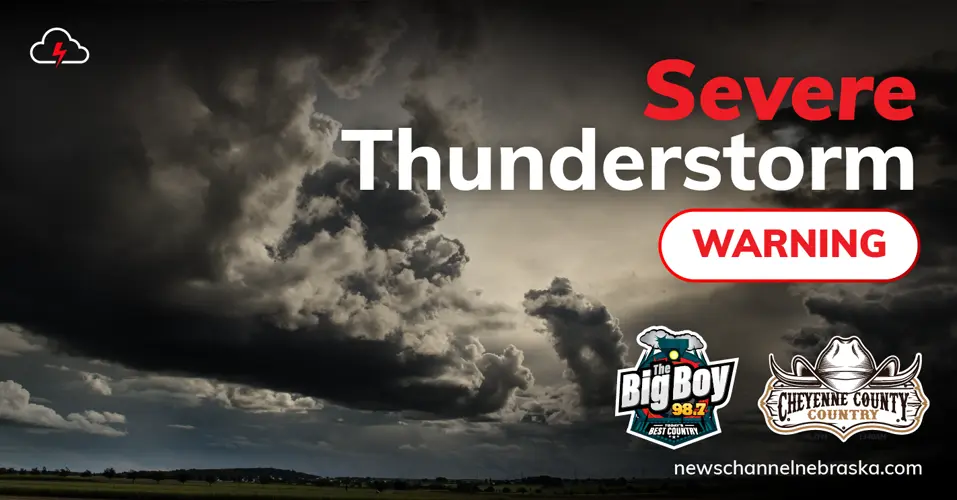 Severe thunderstorm warning issued for Scotts Bluff County and surrounding areas