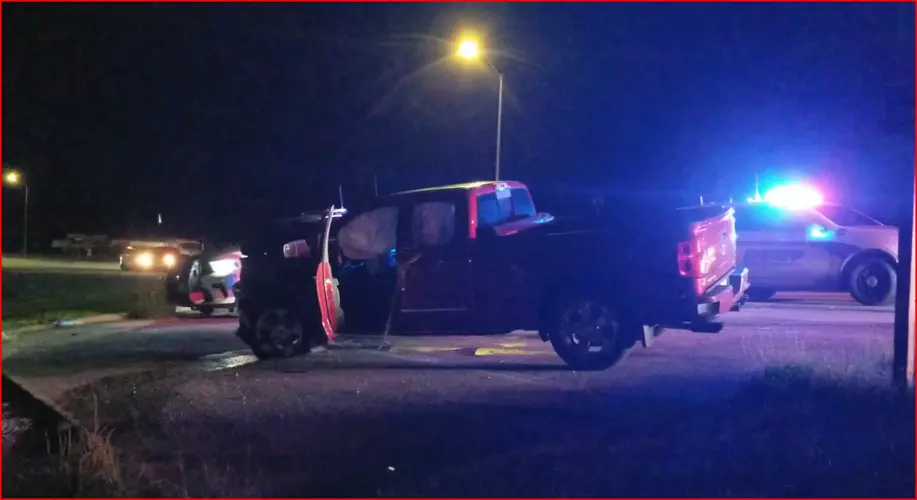 Pursuit ends in wreck, at south edge of Beatrice
