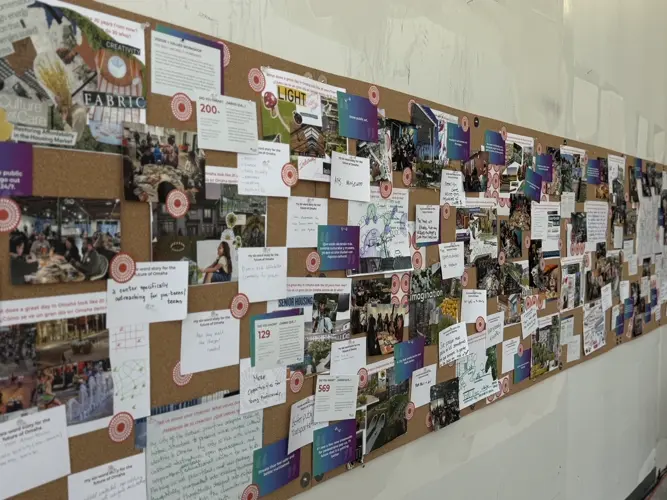 La ciudad de Omaha solicita opiniones a través de una exhibición interactiva temporal