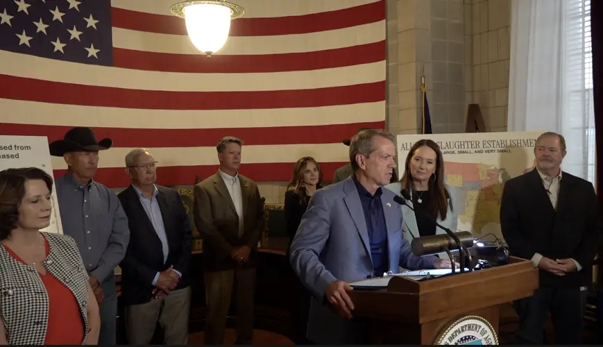 'Where there is beef, there is freedom': Secretary of Agriculture Brooke Rollins and Gov. Jim Pillen talk with Nebraska ranchers