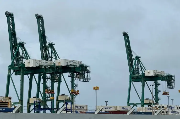 Port of Guam gantry cranes damaged after high winds cause collision