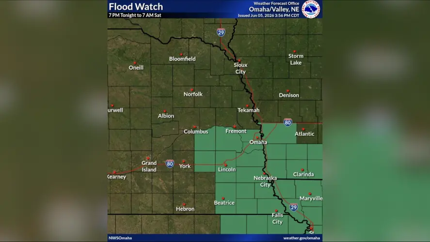 Forecasted severe storms lead to flood concerns in southeast Nebraska