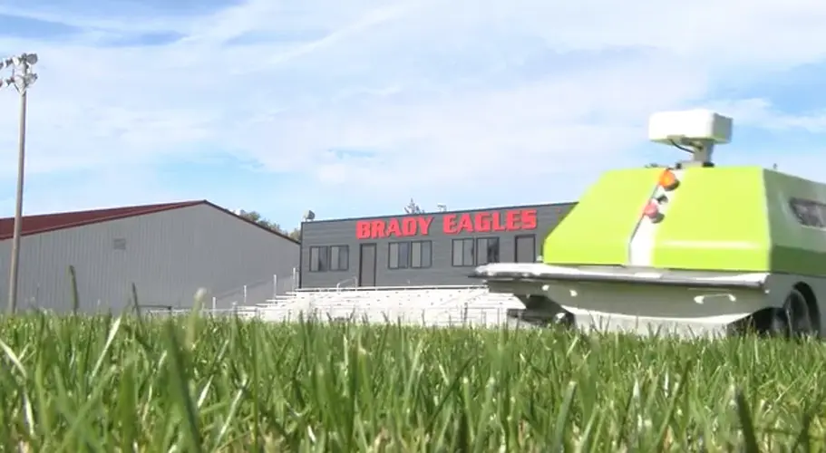 Lincoln County school turns to an autonomous robot to line athletic fields