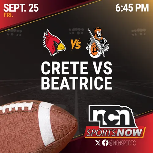 SEPT 25 (6:45 PM CT) - Crete vs Beatrice (NCN TV)