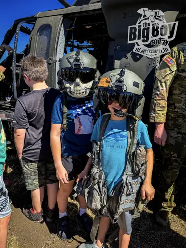 Ogallala fourth-graders get tour of fire-fighting Blackhawk helicopter