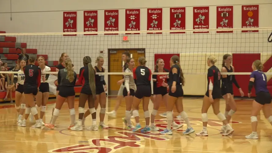 The Dark Team dominates in the Northeast Nebraska All-Star Volleyball Game