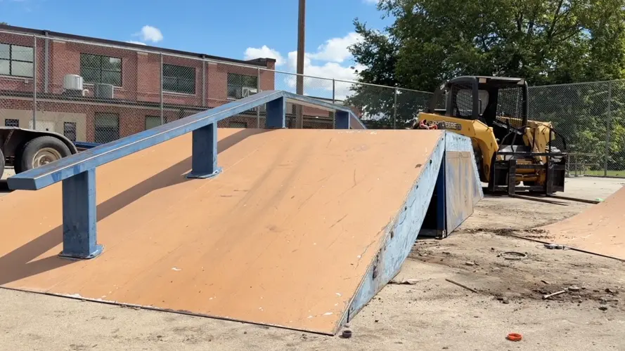 Hastings Skatepark Demolition Underway