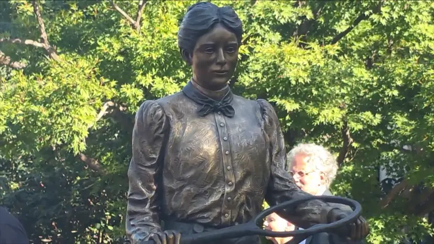 UNL unveils new Louise Pound sculpture honoring her academic and athletic legacy