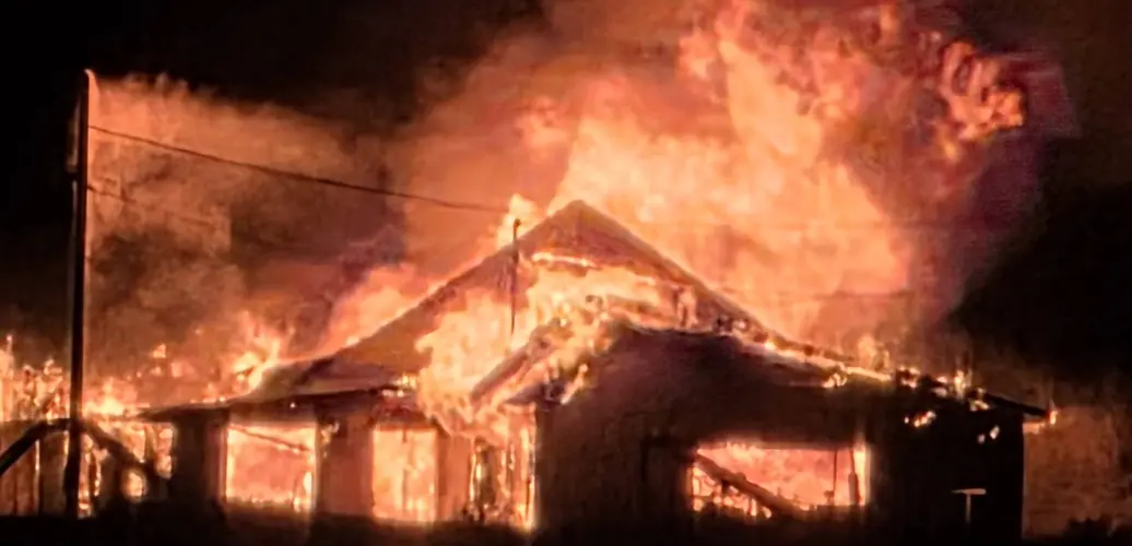 Lightning blamed for structure fire