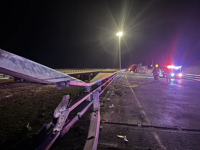 Semi driver seriously injured in rollover crash near Pine Bluffs