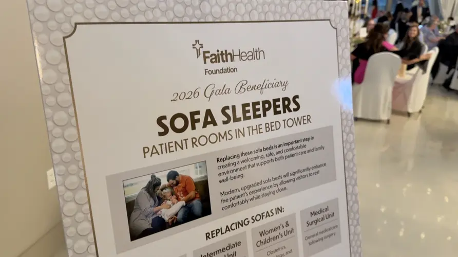 Faith Health Gala raises money for sleeper sofas