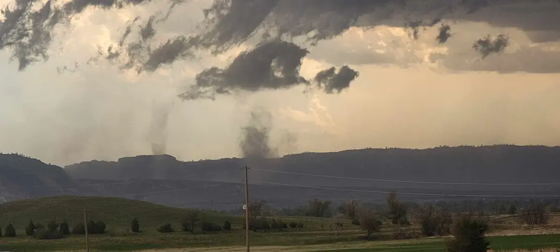 Hail, gusty winds and funnel reports accompany severe storms across region