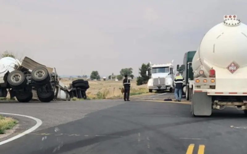Two trucks collide in rural Weld County, Colorado