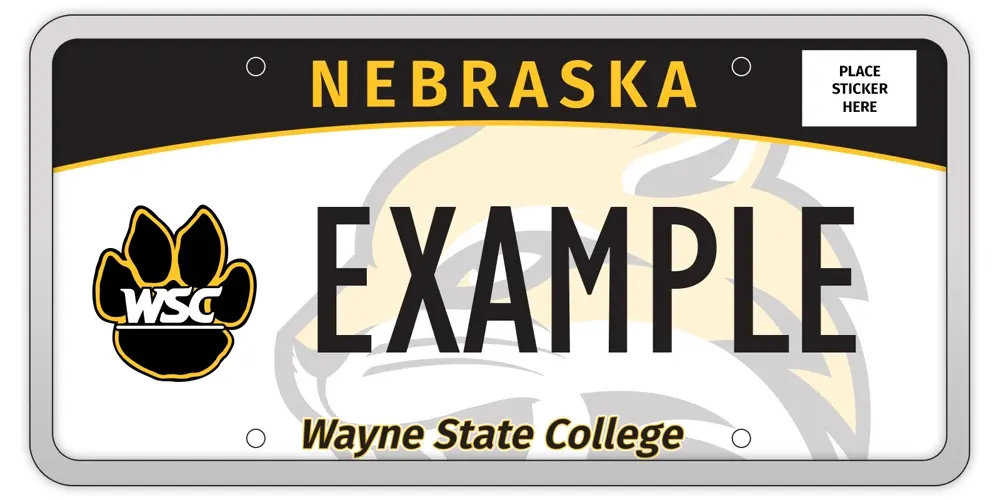 Wayne State College launches official specialty license plate