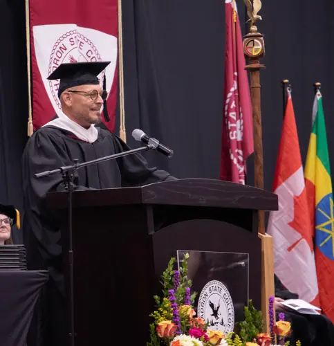 Banzhaf advises graduates to Love, listen, learn, lessen, and lead