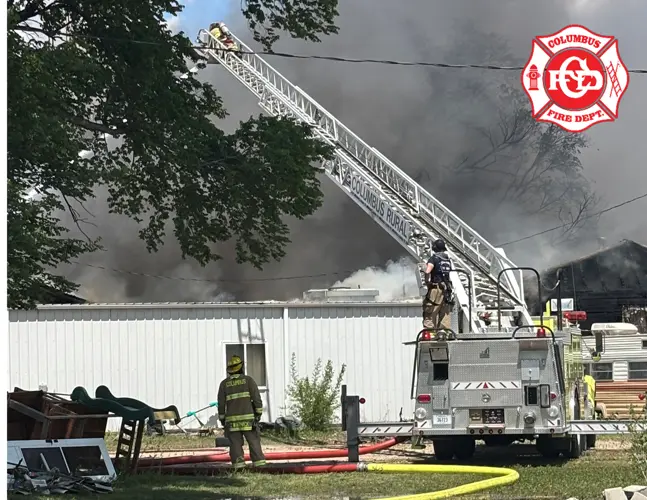 Massive Commercial fire draws multi-agency response in Columbus