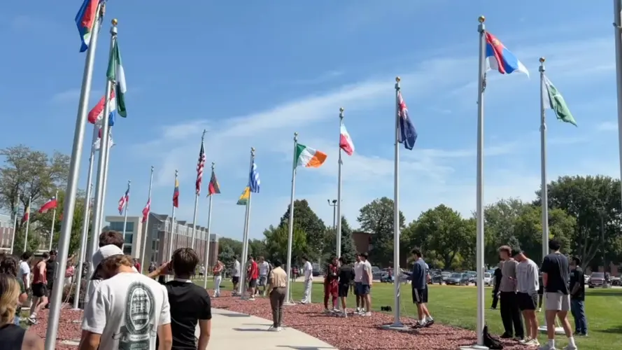Hastings College Celebrates International Students with Flag Raising Ceremony