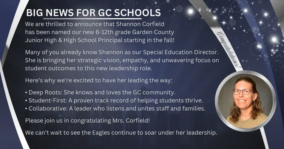 Garden County Schools announces new principals for elementary, junior high and high school
