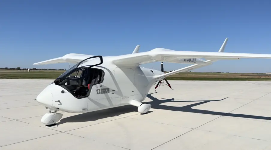 Futuristic aircraft makes a pit stop in Beatrice