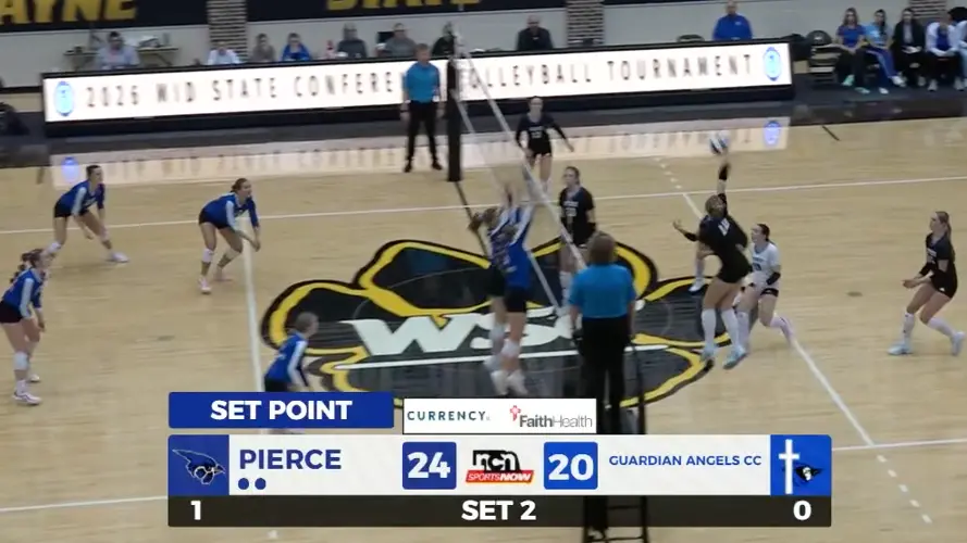 Pierce sweeps Guardian Angels for sixth straight conference title