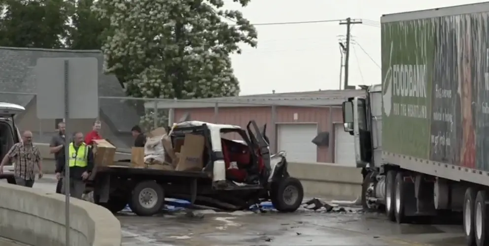 One dead after two-vehicle crash on Kearney overpass