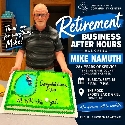 Community invited to celebrate Mike Namuth’s retirement after 28 years at The Center