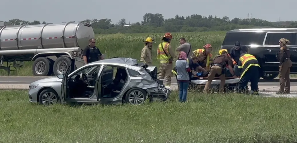Truck driver cited after Highway 75 crash