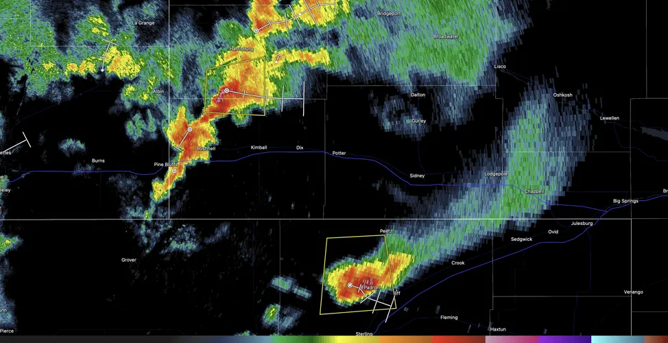 Severe thunderstorm warnings issued for Nebraska Panhandle, northeast Colorado
