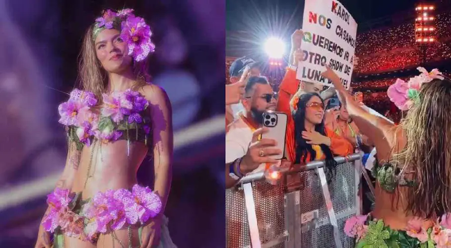 Karol G sorprende a una pareja y les regala la luna de miel de sus sueños