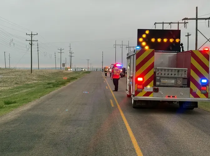 Emergency crews respond to reported motorcycle crash north of Sidney