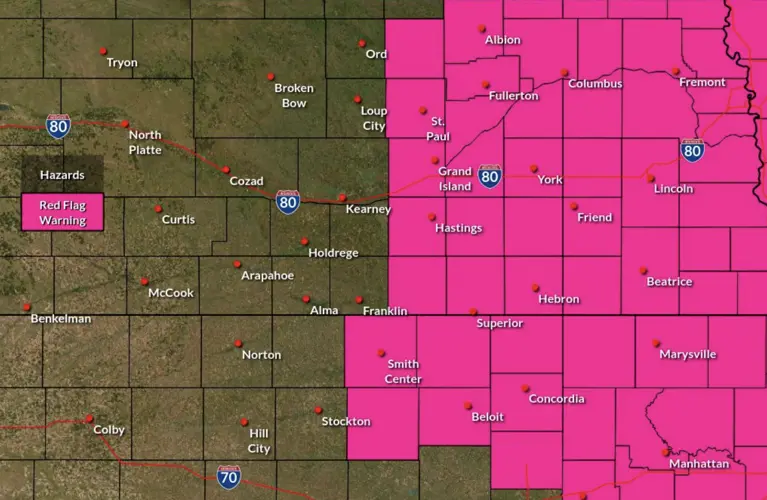 Fire danger peaks Saturday in Nebraska; elevated risk continues through weekend