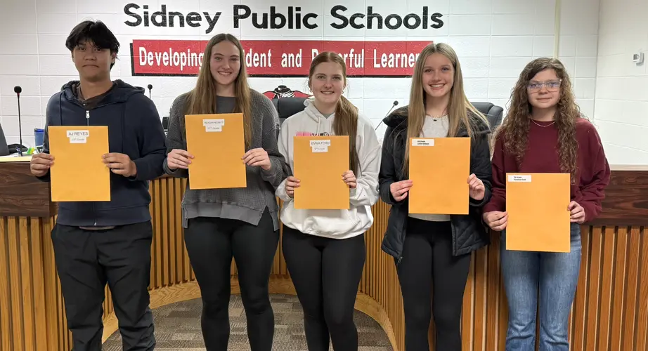 Sidney February students of the month