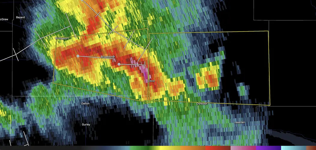 Severe thunderstorm warning issued for Oshkosh area as storms sweep across Garden County