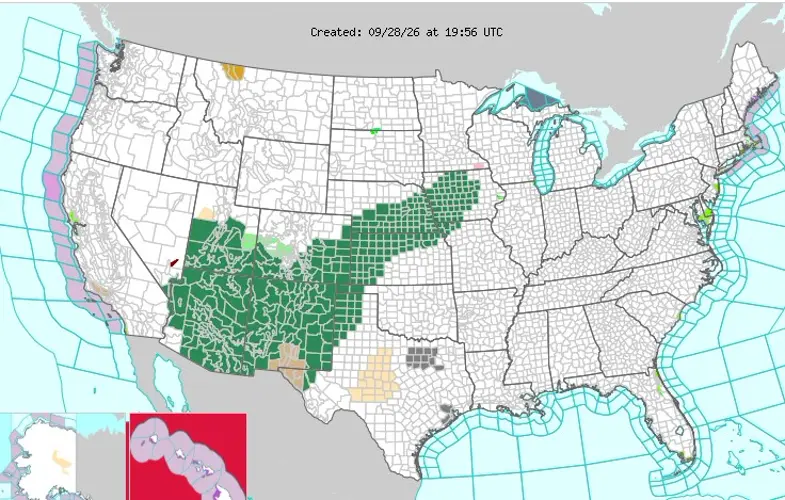Flood watch issued as tropical moisture approaches